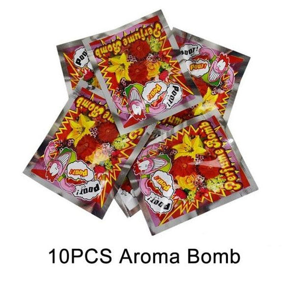 10Pcs/Set Funny Fart Bomb Bags Aroma Bombs Smelly Stink Bomb Novelty Gag Toys Practical Jokes Fool Toy Gag Funny Joke Tricky Toy - Vitafacile shop