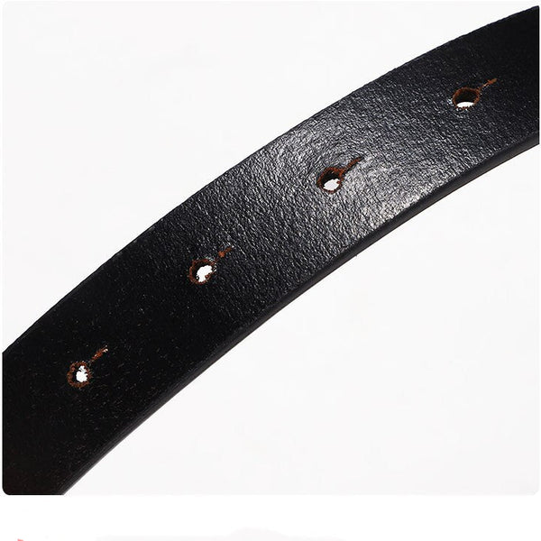 Cintura minimalista in pelle per donne con fibbia a incastro