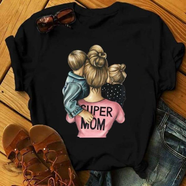 T-shirt maglietta donna - Super Mamma - Vitafacile shop