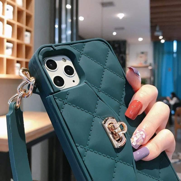 Cover borsa iphone blu acciaio - Vitafacile shop
