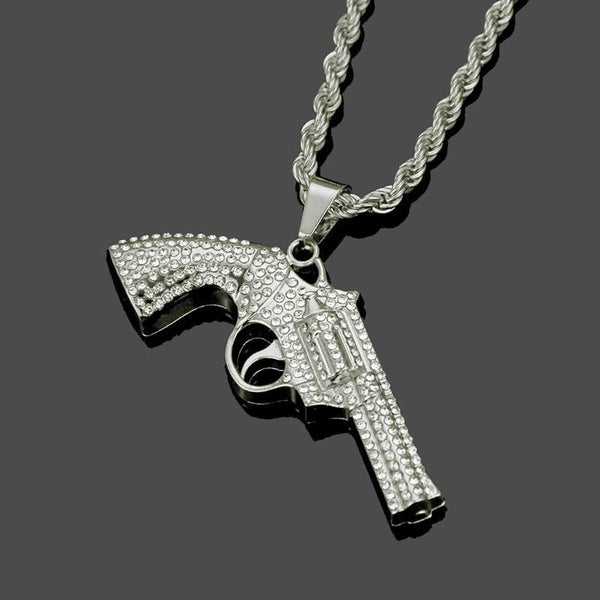 Collana Hip Hop AK47 Revolver Uzi Gun - Vitafacile shop