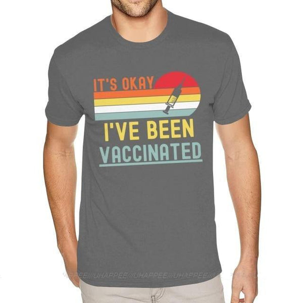 T-shirt maglietta - Vaccinazione - "Ok sono stato vaccinato" - Vitafacile shop