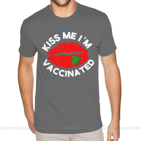 T-shirt cotone Kiss Me I'm Vaccinated - Vitafacile shop
