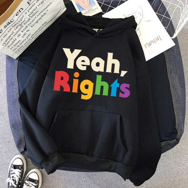 Felpa con cappuccio LGBT per donne Yeah Rights