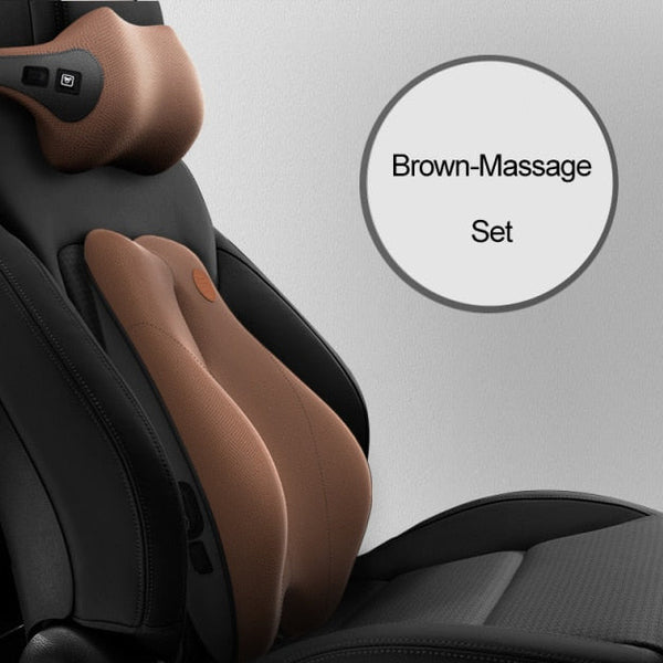 Il Set con poggiatesta e schienale massaggianti auto dal design ergonomico