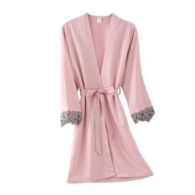 2021 Summer Autumn Spring 5 Pieces Set Silk Elegant Women Pajamas Set Shorts Sleeve Top Elastic Waist Pants Lounge Sleepwear Set - Vitafacile shop