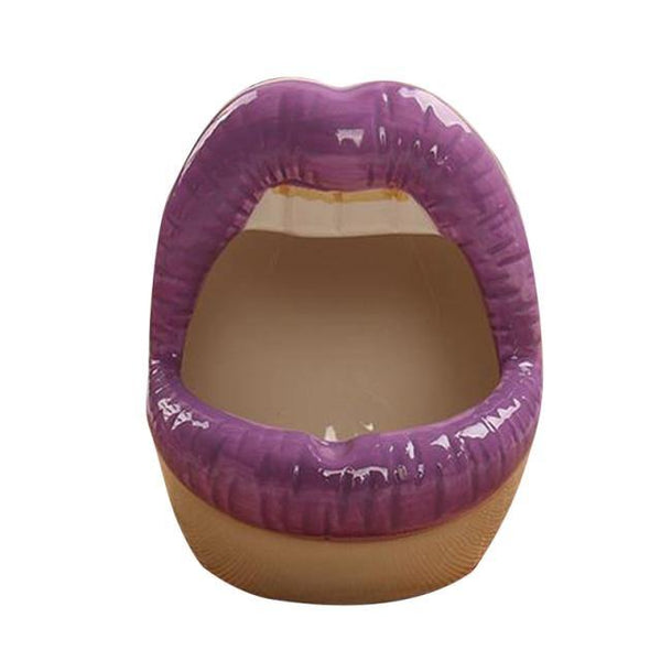 Oggetti per la casa particolari posacenere labbra in ceramica - Vitafacile shop