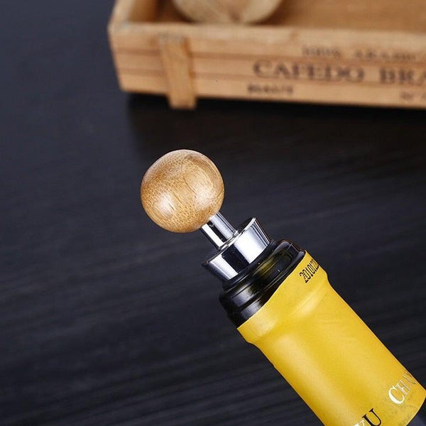 4pcs Premium Wine Tools Automatic Bottle Opener Corkscrew Bamboo Business Gift Sets For Wine Accessories - Vitafacile shop