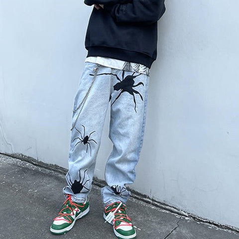 Jeans uomo hip hop “patchwork ragni”