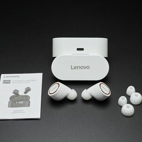 Auricolari Bluetooth -  Lenovo LP12 TWS - Resistenti all'acqua - Cancellazione del rumore - Vip Selection - Vitafacile shop
