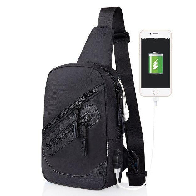 Zaino SenkeyStyle Fashion Chest Bag Small USB Port Multi-Function Casual Sling Shoulder Backpacks Crossbody Women Packs Oxford Summer - Vitafacile shop