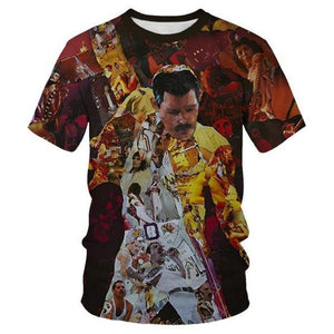 T-shirt maglietta - musica - The Queen 3D Freddie Mercury Wembley - Vitafacile shop