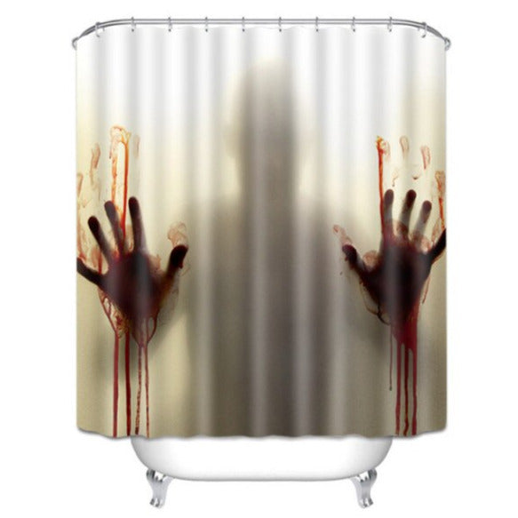 Tenda decorativa per doccia 3D Halloween "Aiutami"