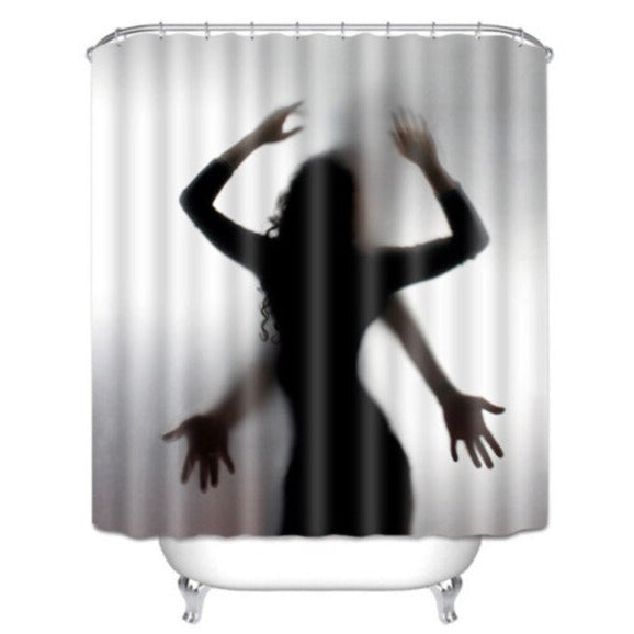 Tenda decorativa per doccia 3D Halloween "Aiutami"