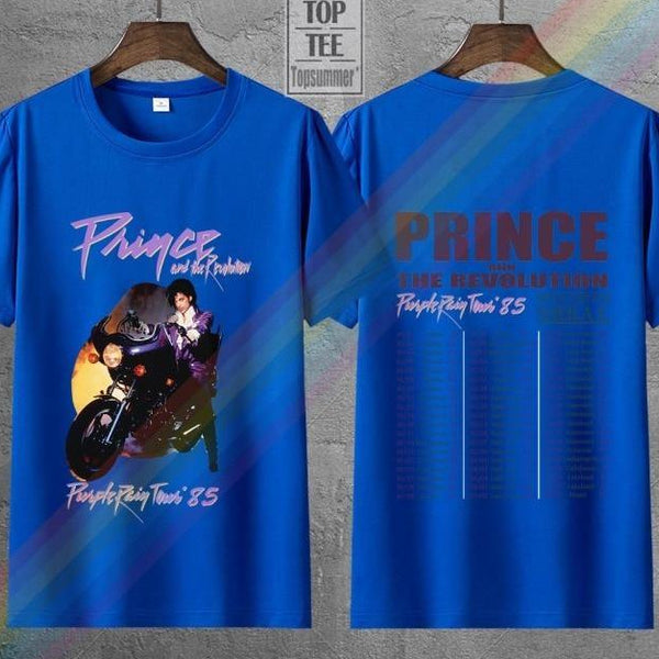 T-shirt maglietta - musica - Prince And The Revolution Purple Rain Tour 1985 cotone - Vitafacile shop