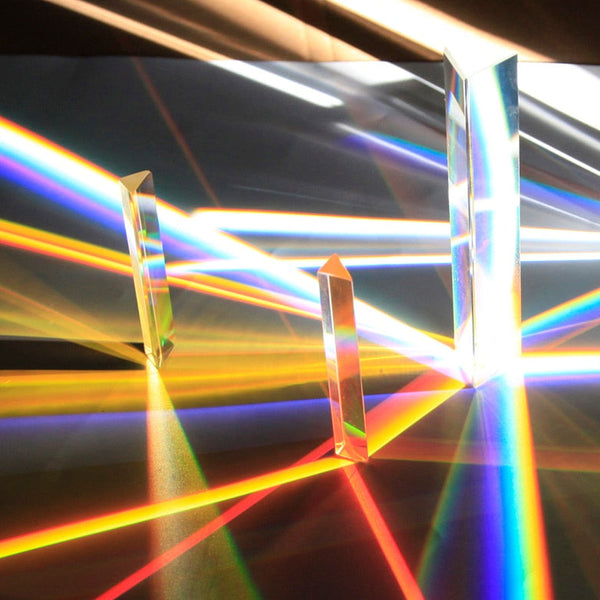 Prisma ottico triangolare arcobaleno