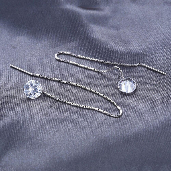Gioielli in argento - Orecchini pendenti con Zircone - Vitafacile shop