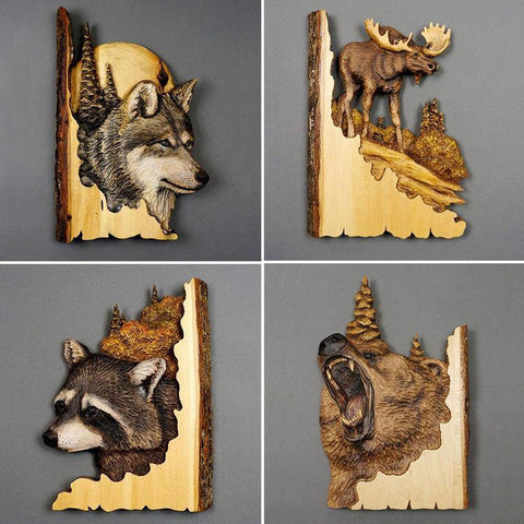 Oggetti per la casa particolari sculture in legno animali fatte a mano - Vitafacile shop