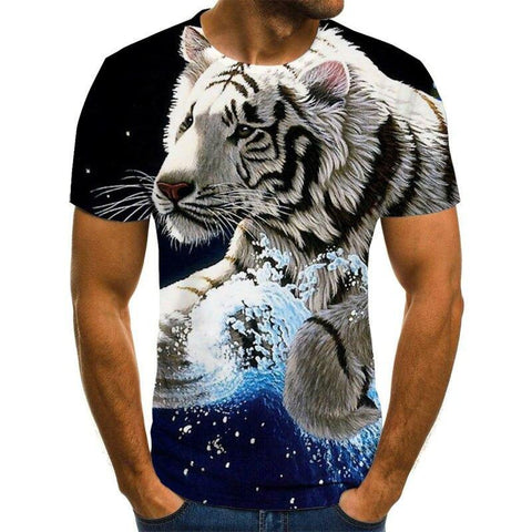 T-shirt maglietta - Tigre Bianca 3D - Vitafacile shop
