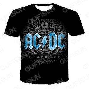T-shirt maglietta - musica -  AC DC Rock n Roll Academy cotone - Vitafacile shop