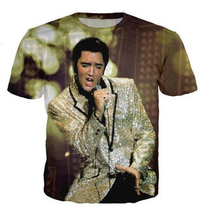 T-shirt maglietta - musica - Elvis Presley il Re del Rock and Roll Cotone - Vitafacile shop