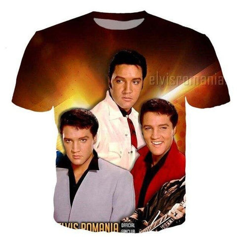 T-shirt maglietta - musica - 3d Elvis Presley - Vitafacile shop