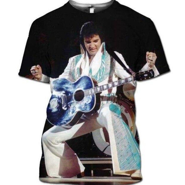 T-shirt maglietta - musica - Elvis Presley Las Vegas - Vitafacile shop