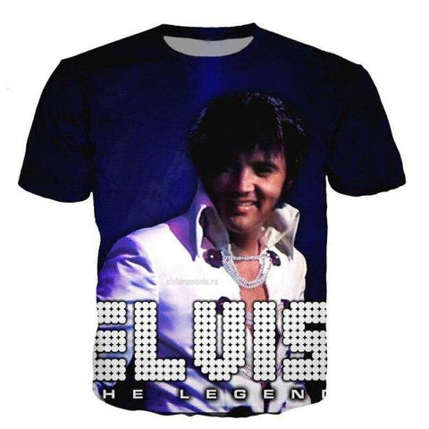 T-shirt maglietta - musica - Elvis Presley il Re Cotone - Vitafacile shop