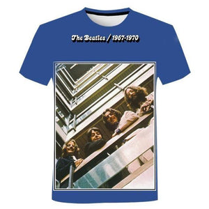 T-shirt maglietta - musica - Beatles Blu Album cotone - Vitafacile shop
