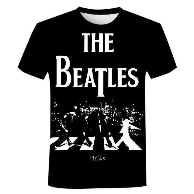 T-shirt maglietta - musica - Beatles Abbey Road cotone - Vitafacile shop