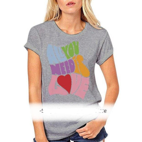 T-shirt maglietta - Hippie - All you need is love - Vitafacile shop