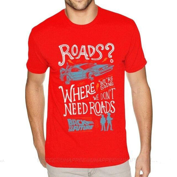 T-shirt maglietta - Ritorno al futuro - Dove andiamo non servono strade - Vitafacile shop