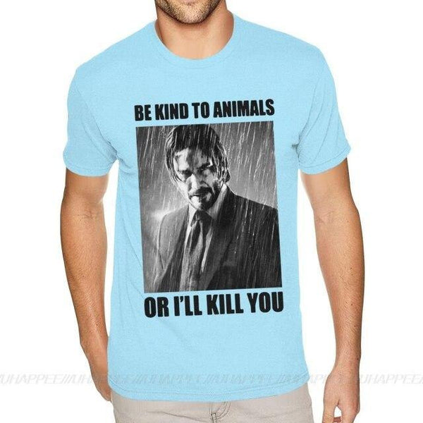 T-shirt maglietta - John Wick - Be Kind To Animals Or I'il Kill You - Vitafacile shop