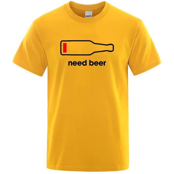 T-shirt maglietta divertente - Ho bisogno di birra - Vitafacile shop