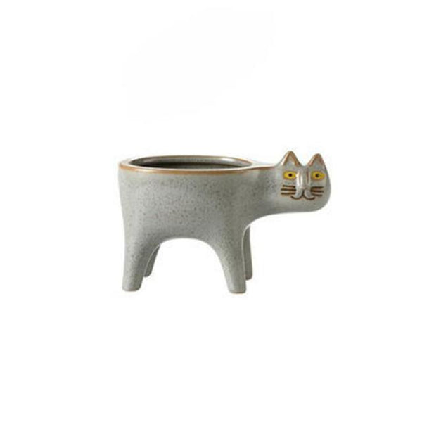 Vaso in ceramica con gattino per interno/esterno