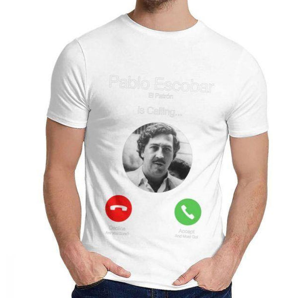 T-shirt maglietta - Pablo Escobar - Telefonata El Patron - Vitafacile shop