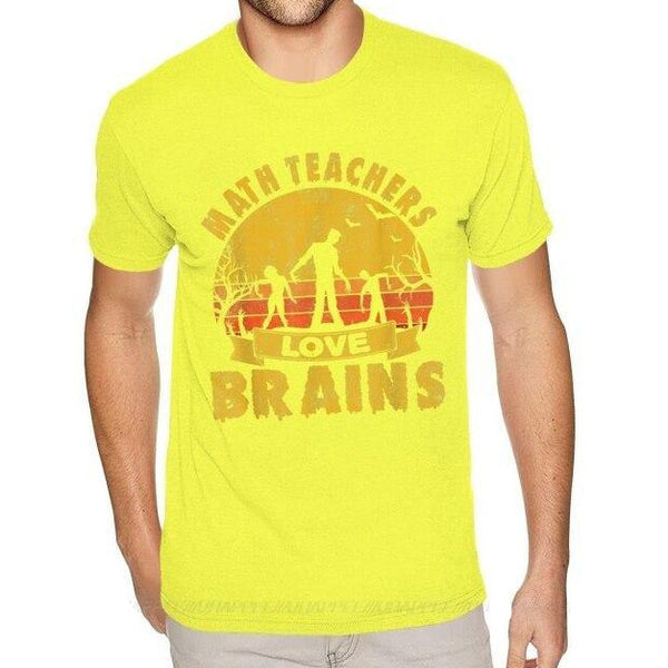 T-shirt maglietta divertente - Insegnante di matematica Math Teachers Love Brains - Vitafacile shop