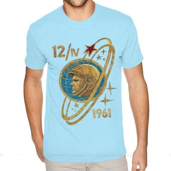 T-shirt maglietta - Russia CCCP Yuri Gagarin 12-4-1961 - Vitafacile shop