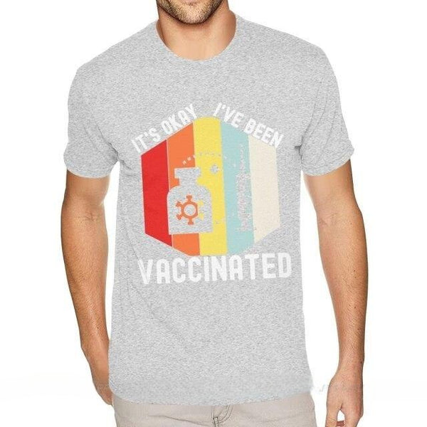 T-shirt estiva uomo -Tutto ok sono vaccinato-