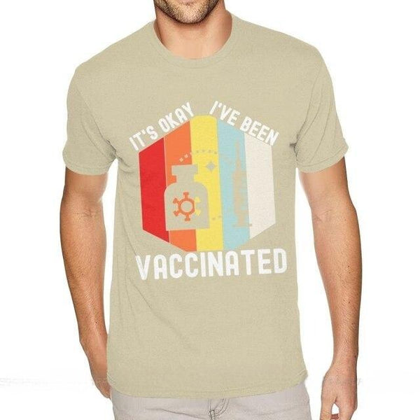 T-shirt estiva uomo -Tutto ok sono vaccinato-