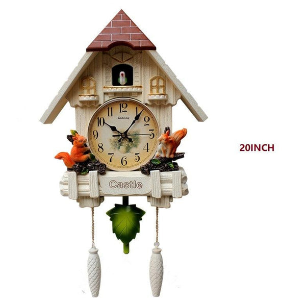 16INCH Cuckoo Clock  Large Wall Clock Kids modern design Farmhouse decor Kitchen Clock - Vitafacile shop