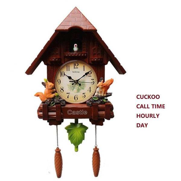 16INCH Cuckoo Clock  Large Wall Clock Kids modern design Farmhouse decor Kitchen Clock - Vitafacile shop