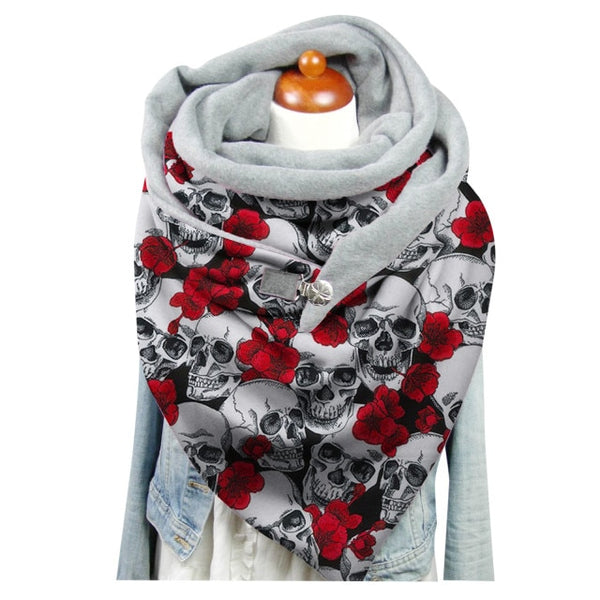 Morbida e grande sciarpa invernale donna - Caldo coprispalle per l'inverno