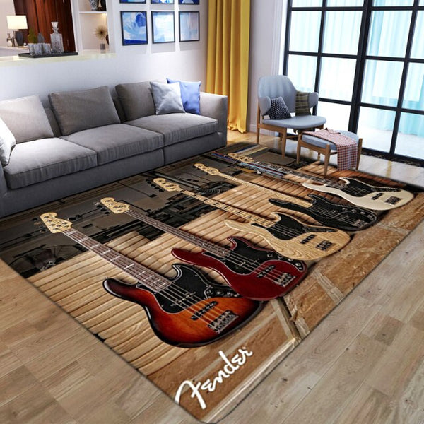 Tappeto morbido soggiorno 3D stile nordico “Guitar Hero”