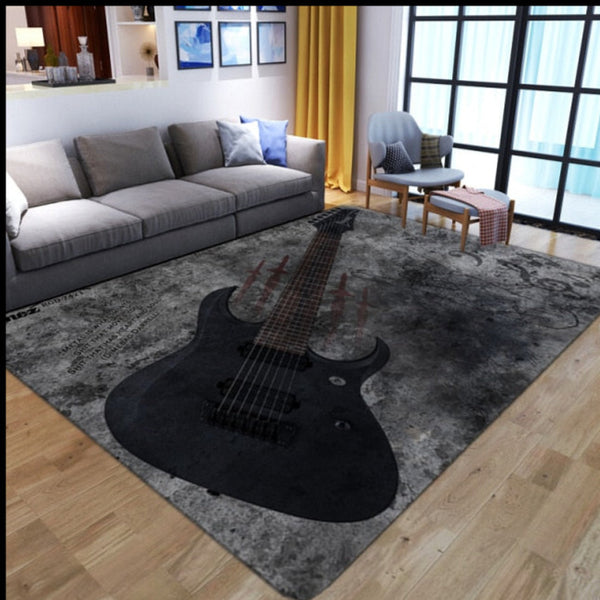Tappeto morbido soggiorno 3D stile nordico “Guitar Hero”