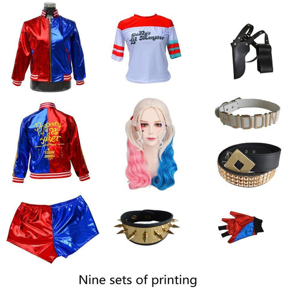 Costume Cosplay - Harley Quinn Suicide Squad Nove pezzi - Vitafacile shop