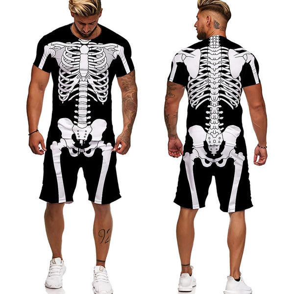Set con maglietta e pantaloncini estivi uomo 3D “organi interni- Cosplay-”