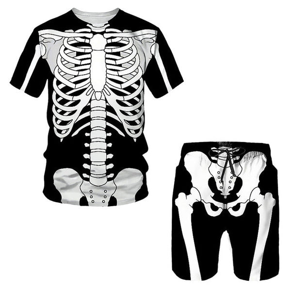 Set con maglietta e pantaloncini estivi uomo 3D “organi interni- Cosplay-”