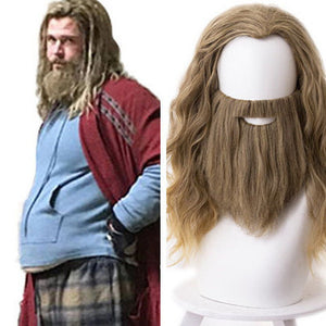 Set composto da parrucca e barba supereroe Loki Thor