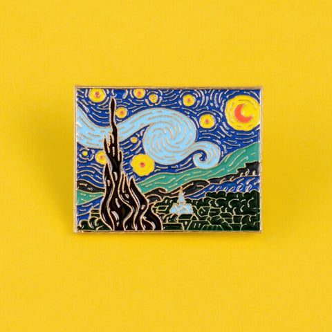 Spilla con dipinto di Van Gogh “Cielo stellato”